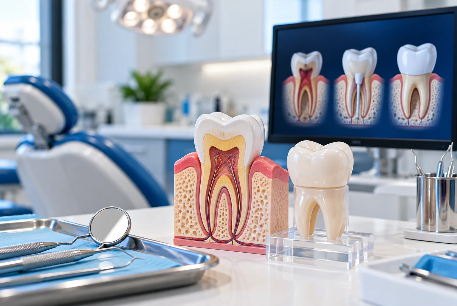 Preventive dental cleaning and fluoride treatment